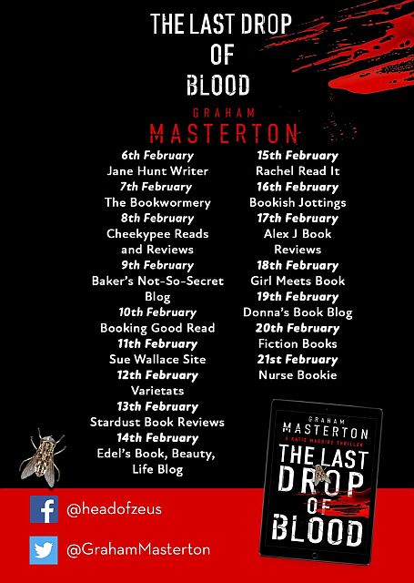 The Last Drop of Blood blog tour schedule