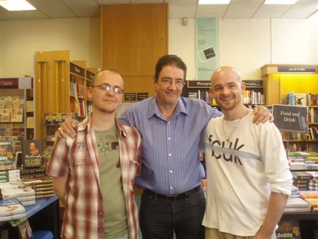 Graham with Mark and Adam at Waterstones, May 2008